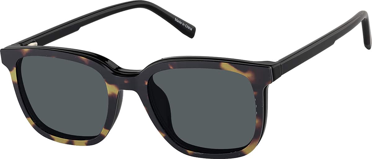 Angle view of Square Magnetic Clip-On Glasses 99125121 in Black