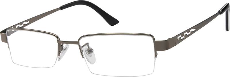 Angle view of Rectangle Glasses 992512 in Gray