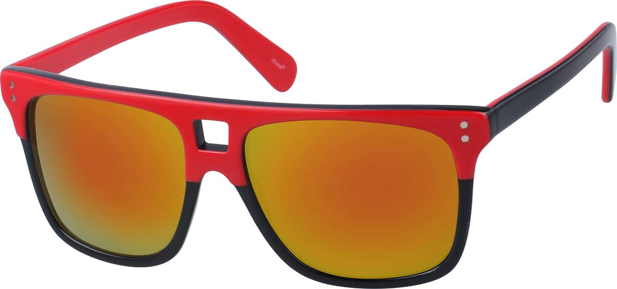 Angle view of Sunglasses A10120118 in Red