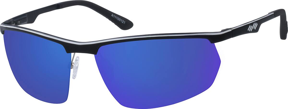 Angle view of Non-Prescription Sport Sunglasses A11100121 in Black
