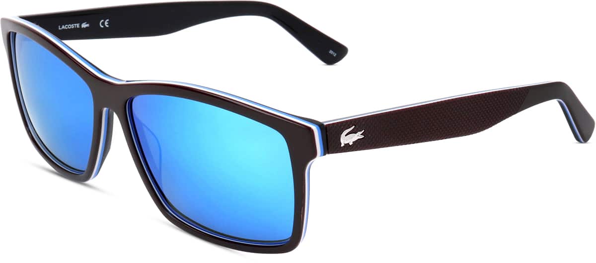 Angle view of Lacoste LAC705S LAC705S15 in Dark Brown