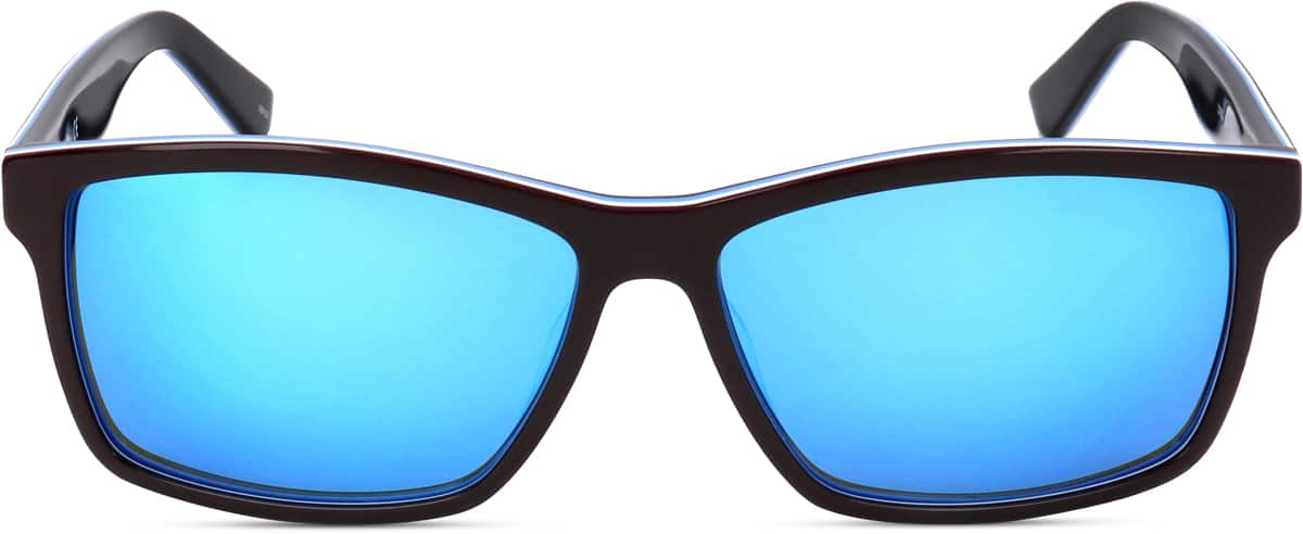 Front view of Lacoste LAC705S LAC705S15 in Dark Brown