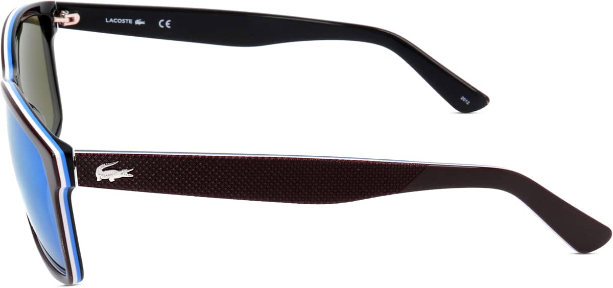 Side view of Lacoste LAC705S LAC705S15 in Dark Brown