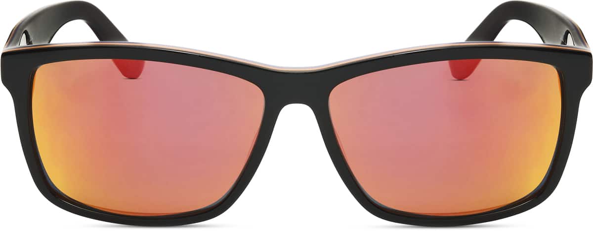 Front view of Lacoste LAC705S LAC705S21 in Black