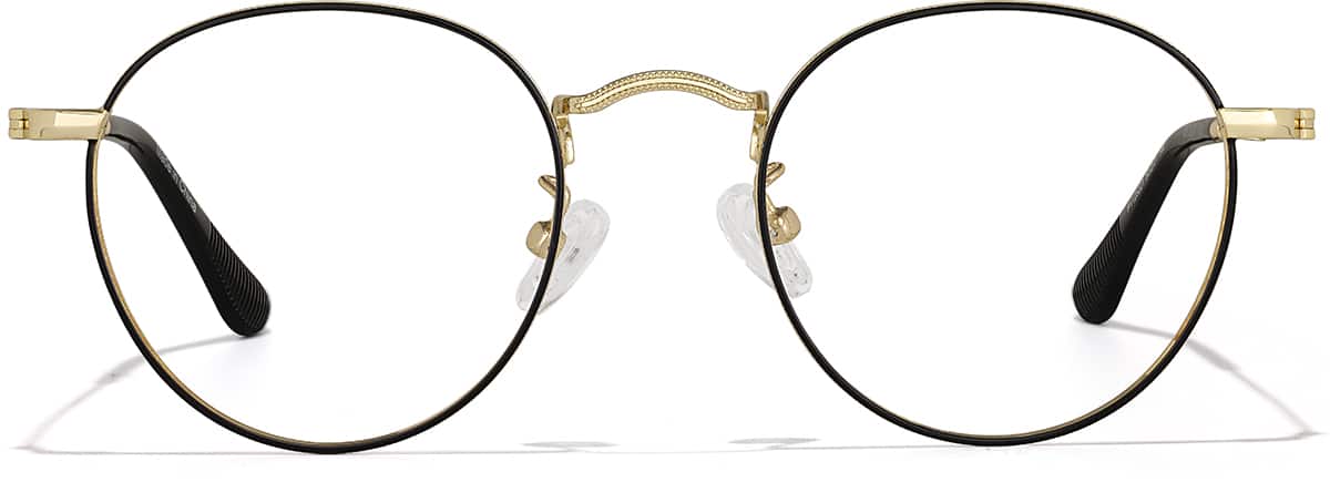 Front view of Sepulveda Round Glasses P1125221 in Black