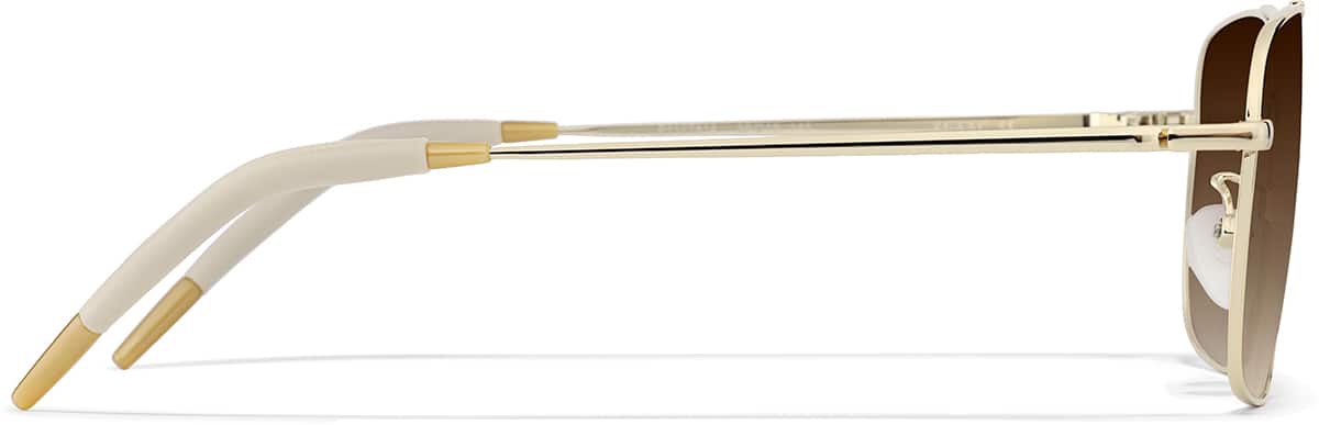 Side view of Premium Aviator Sunglasses P1127814 in Gold