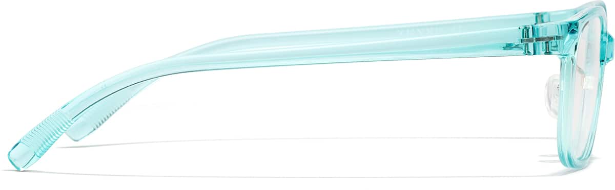 Side view of Rectangle Glasses P128016 in Blue