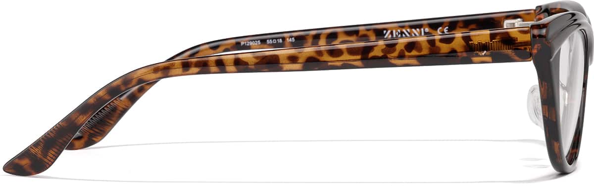 Side view of Cat-Eye Glasses P129025 in Tortoiseshell