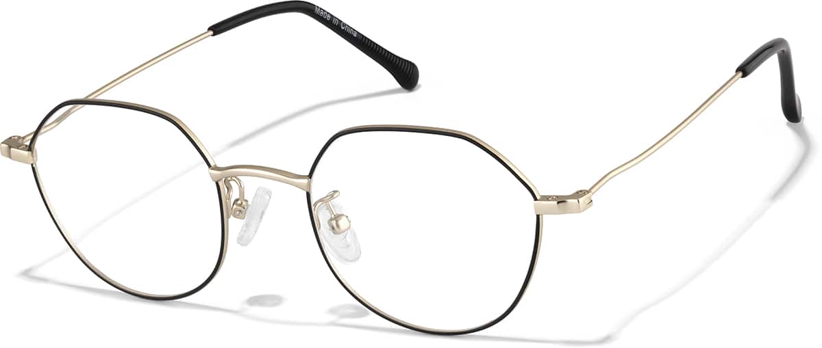 Angle view of Lentes geométricos P157721 in Negro
