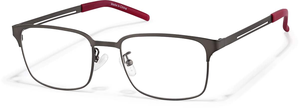 Angle view of Browline Glasses P169912 in Graphite