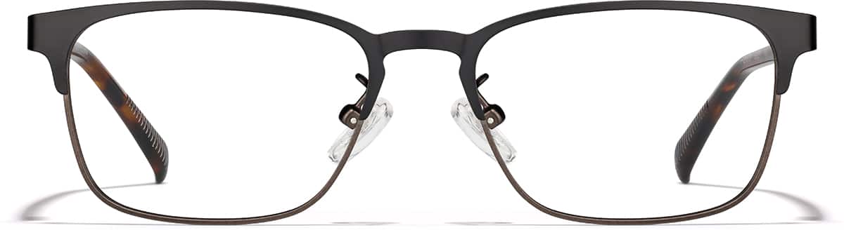 Front view of Browline Glasses P1910721 in Black