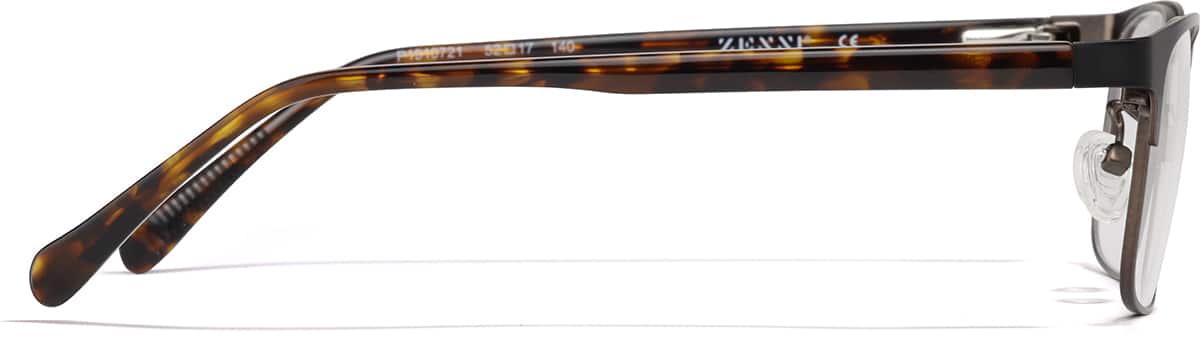 Side view of Browline Glasses P1910721 in Black