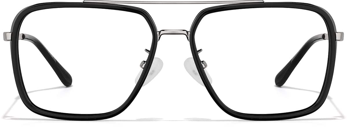 Front view of Aviator Glasses P1913821 in Black