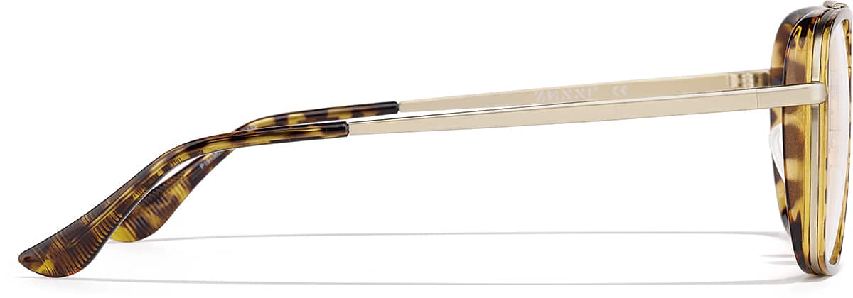 Side view of Aviator Glasses P1913825 in Tortoiseshell