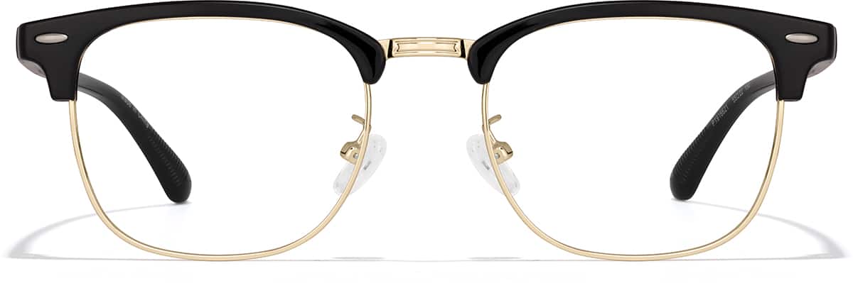 Front view of Browline Glasses P1916621 in Black