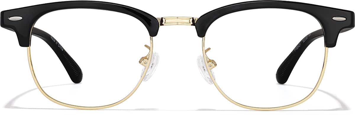 Front view of Browline Glasses P195421 in Black