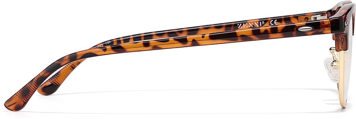 Side view of Browline Glasses P195425 in Tortoiseshell