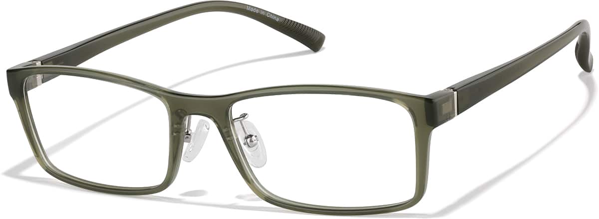 Angle view of Lunettes rectangulaires P2010634 in Verte