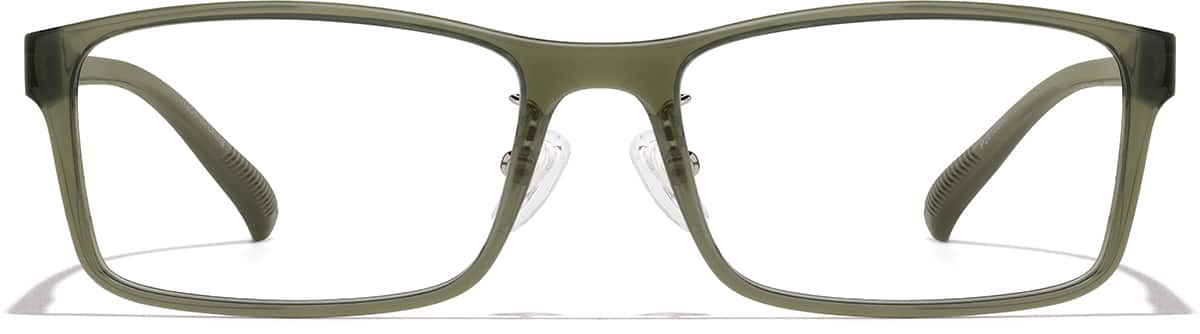 Front view of Lunettes rectangulaires P2010634 in Verte