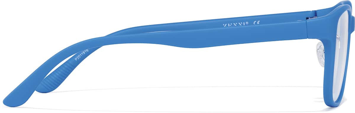 Side view of Kids Square Glasses P2011916 in Blue