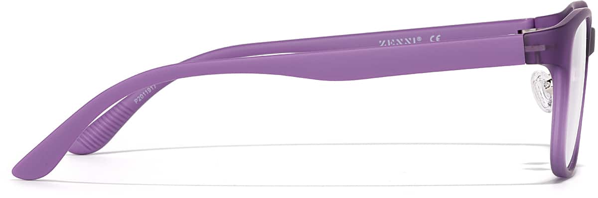 Side view of Kids Square Glasses P2011917 in Plum