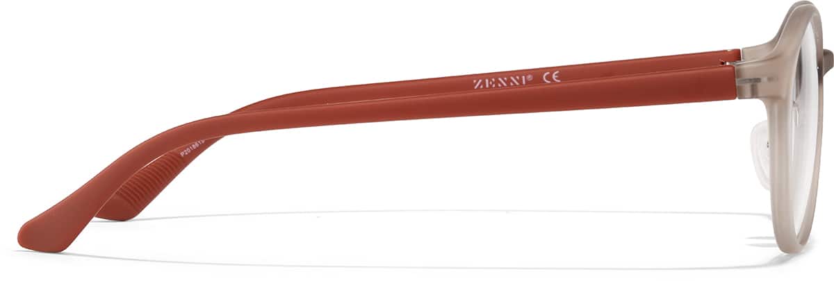 Side view of Round Glasses P2018615 in Frosted Sand