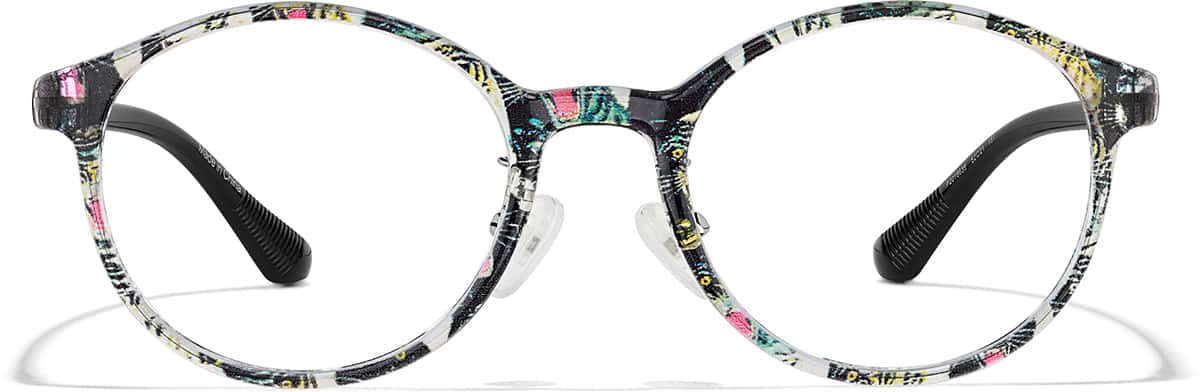 Front view of Round Glasses P2018639 in Pattern