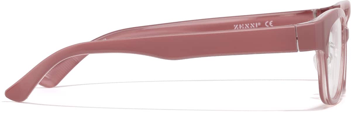 Side view of Rectangle Glasses P2018719 in Pink