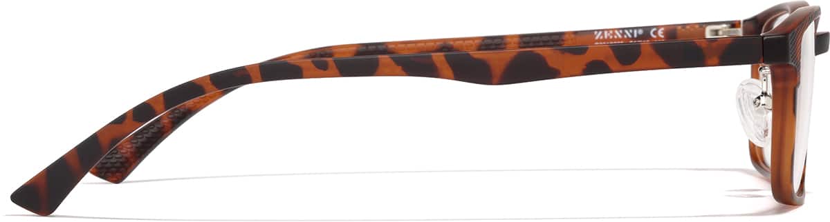 Side view of Rectangle Glasses P2019225 in Tortoiseshell