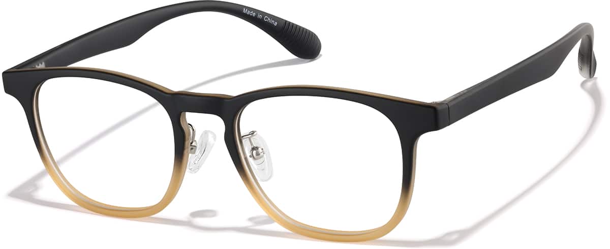 Angle view of Lunettes carrées P2020115 in Brun