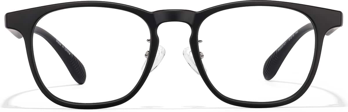 Front view of Lunettes carrées P2020121 in Noir