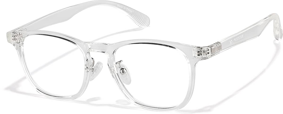 Angle view of Square glasses P2020123 in Clear