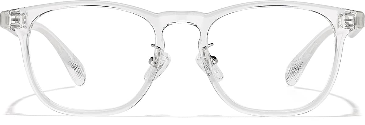 Front view of Square glasses P2020123 in Clear
