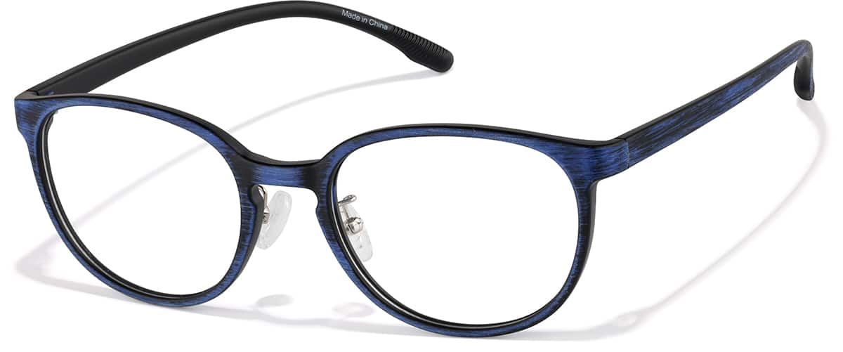Angle view of Lunettes rondes P2020516 in Bleu