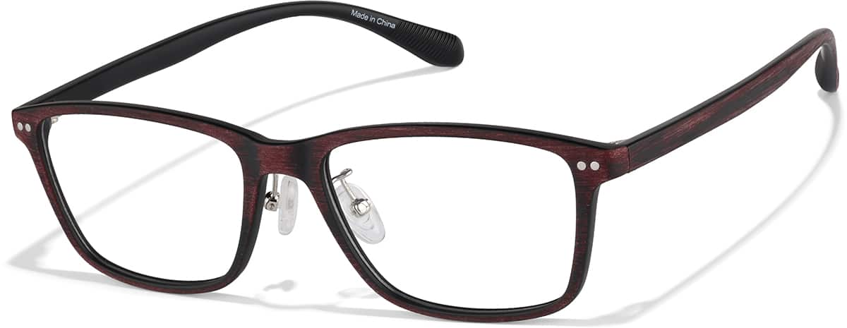 Angle view of Lunettes rectangulaires P2020718 in Rouge