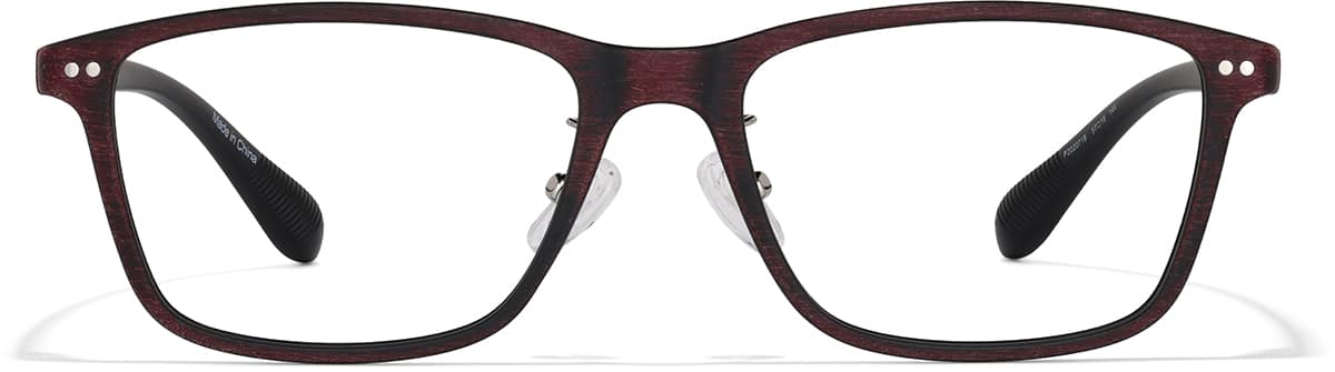 Front view of Lunettes rectangulaires P2020718 in Rouge