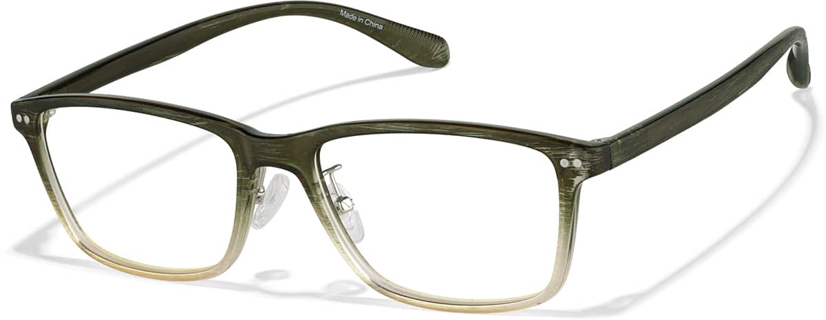 Angle view of Lunettes rectangulaires P2020724 in Verte