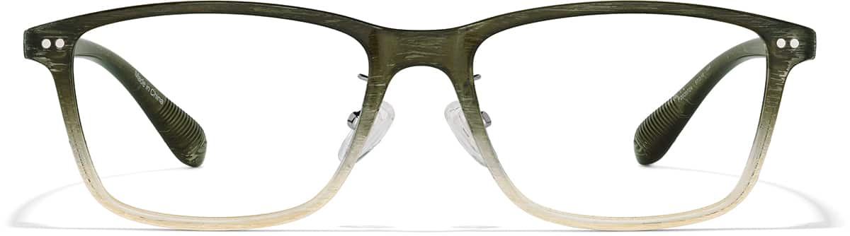 Front view of Lunettes rectangulaires P2020724 in Verte