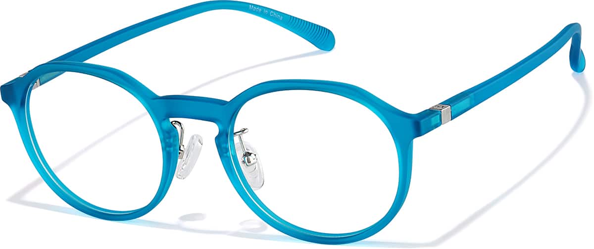 Angle view of Round Glasses P2020816 in Aqua