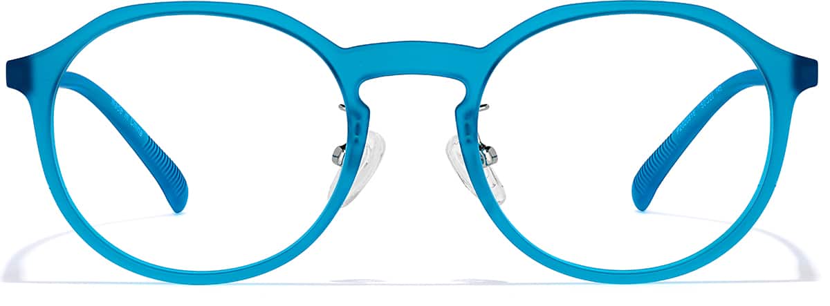 Front view of Round Glasses P2020816 in Aqua
