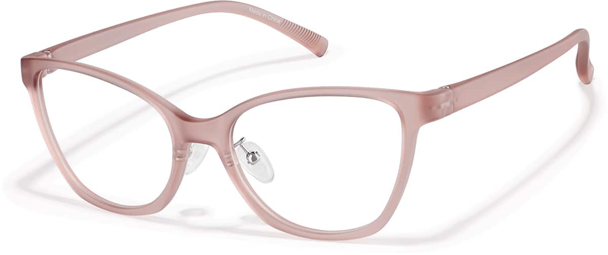 Angle view of Lunettes œil-de-chat P2023415 in Rose
