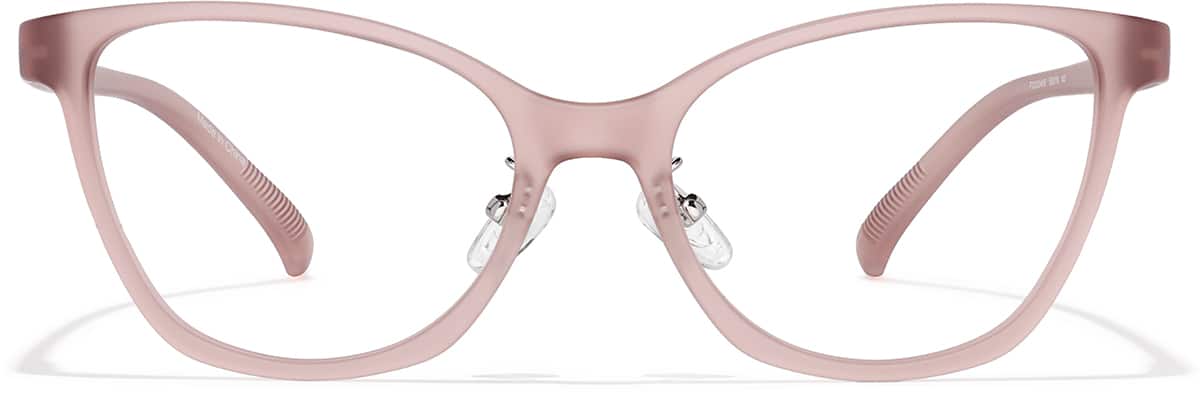 Front view of Lunettes œil-de-chat P2023415 in Rose