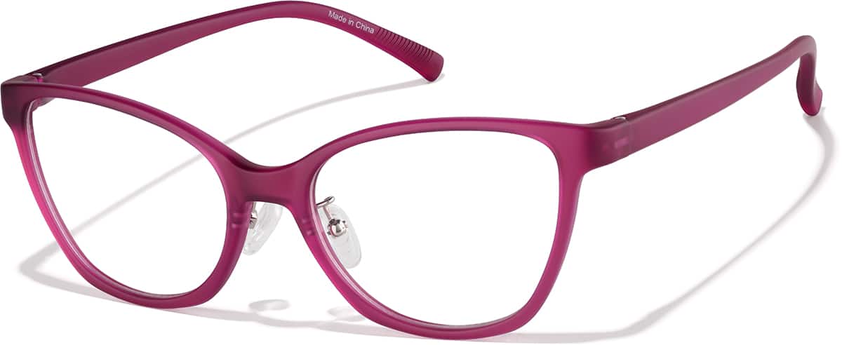 Angle view of Cat-Eye Glasses P2023418 in Pink