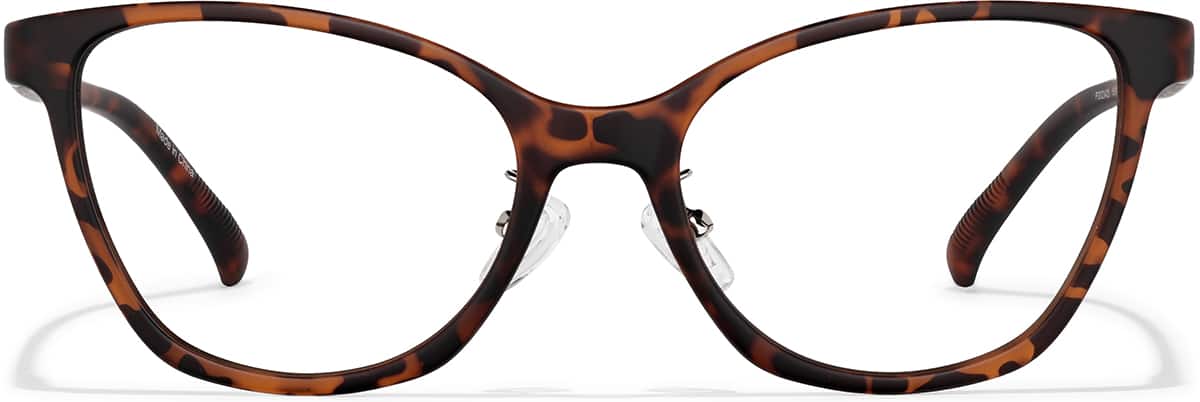 Front view of Cat-Eye Glasses P2023425 in Tortoiseshell