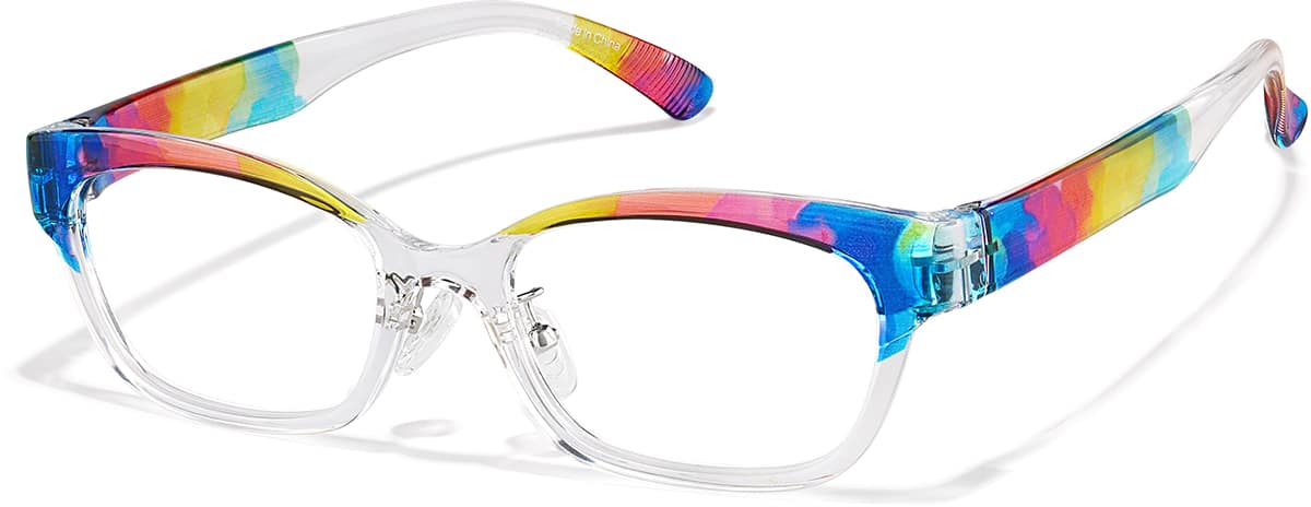 Angle view of Lentes ojo de gato P2023729 in Rainbow