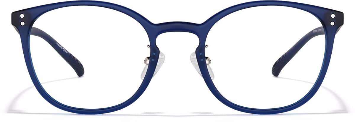 Front view of Lentes redondos P2023816 in Cobalto