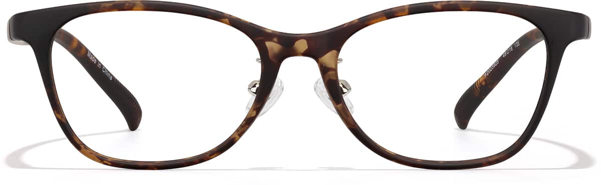 Front view of Cat-Eye Glasses P2023925 in Tortoiseshell