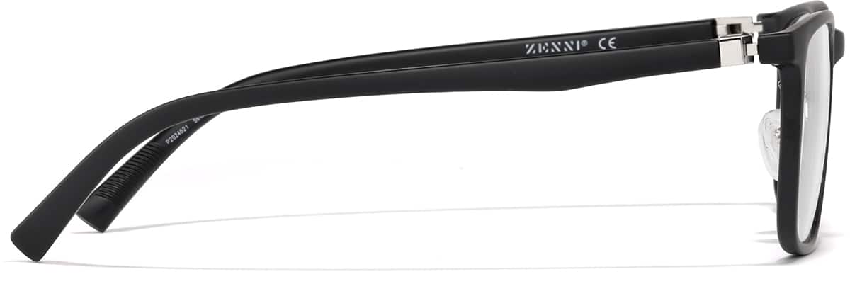 Side view of Square Glasses P2024621 in Black