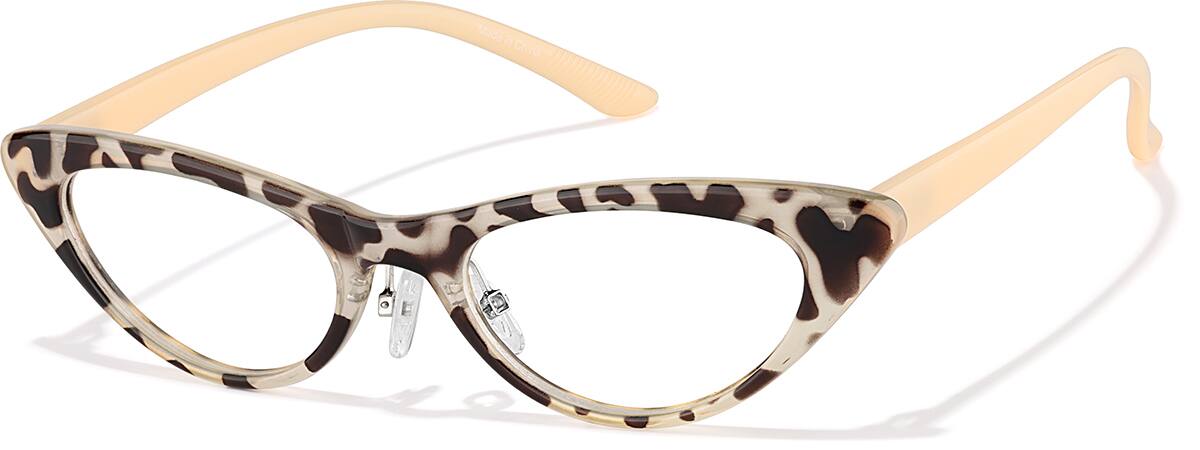Angle view of Cat-Eye Glasses P2025625 in Tortoiseshell