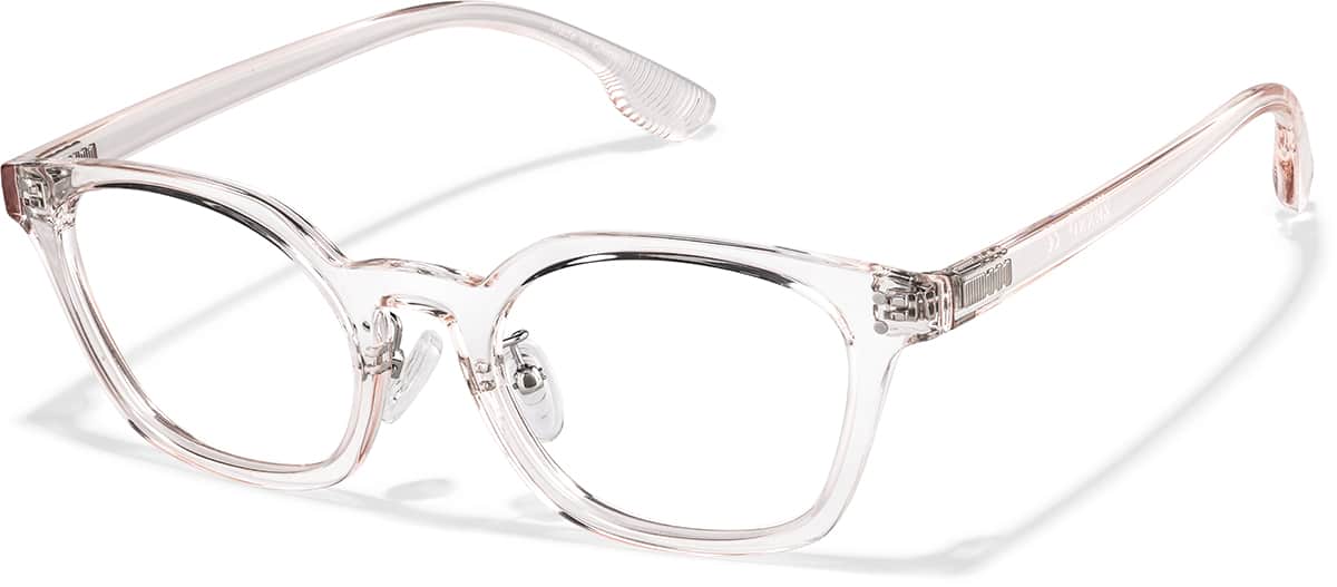 Angle view of Square Glasses P2028119 in Pink
